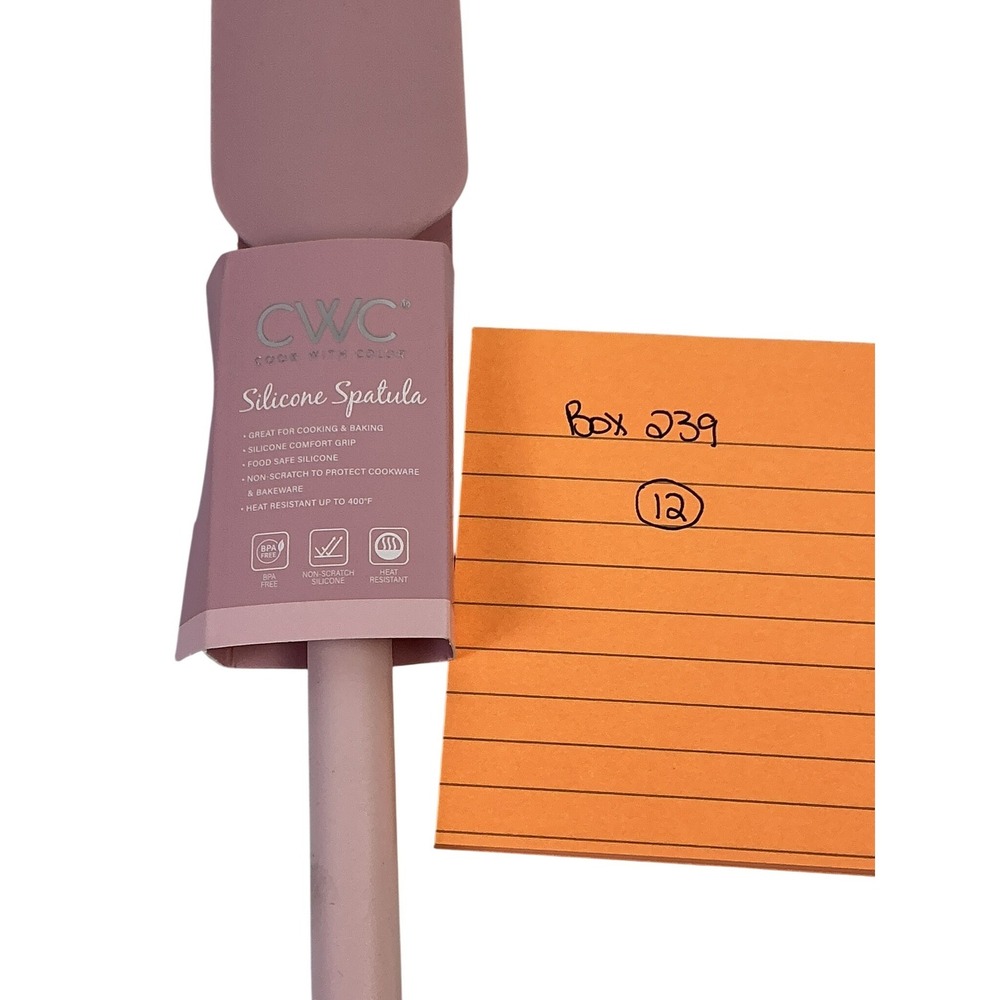 CWC Cook With Color Pink Silicone Turner & Spatula Set BPA Free 450F - Picture 12 of 13